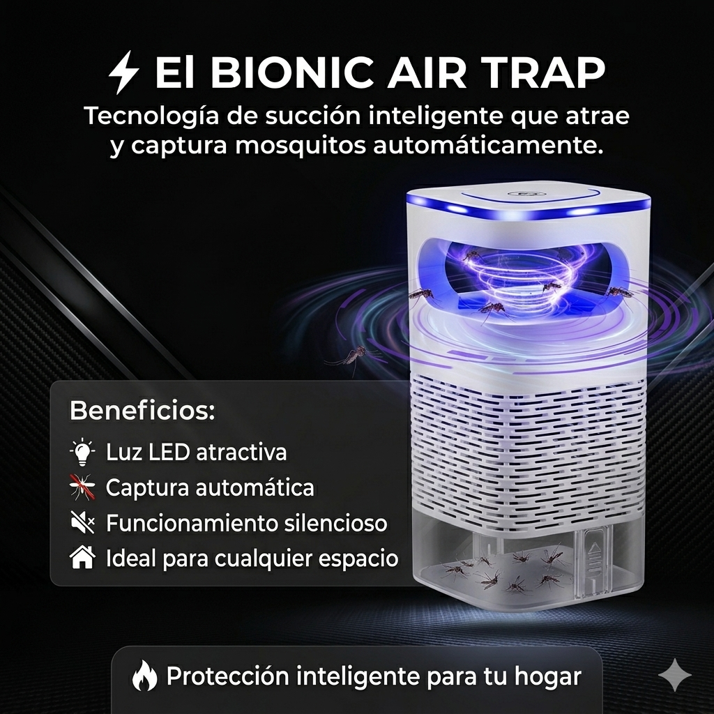 EI BIONIC AIR TRAP – Eliminador Inteligente de Mosquitos