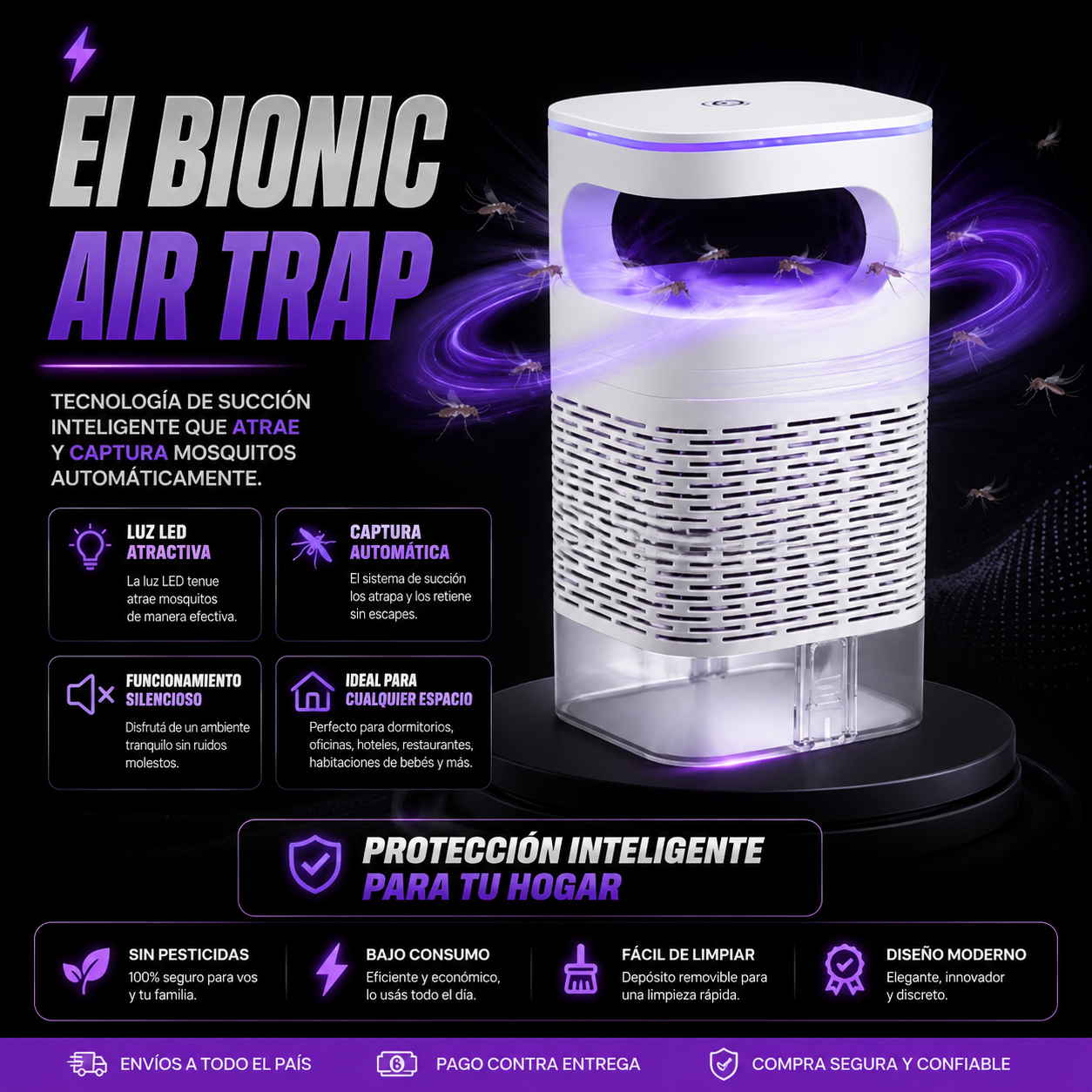 EI BIONIC AIR TRAP – Eliminador Inteligente de Mosquitos
